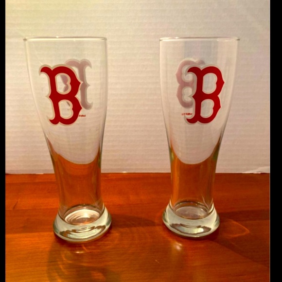 Boston Red Sox 2010 Tall Beer Glasses set of 2 - Picture 3 of 7